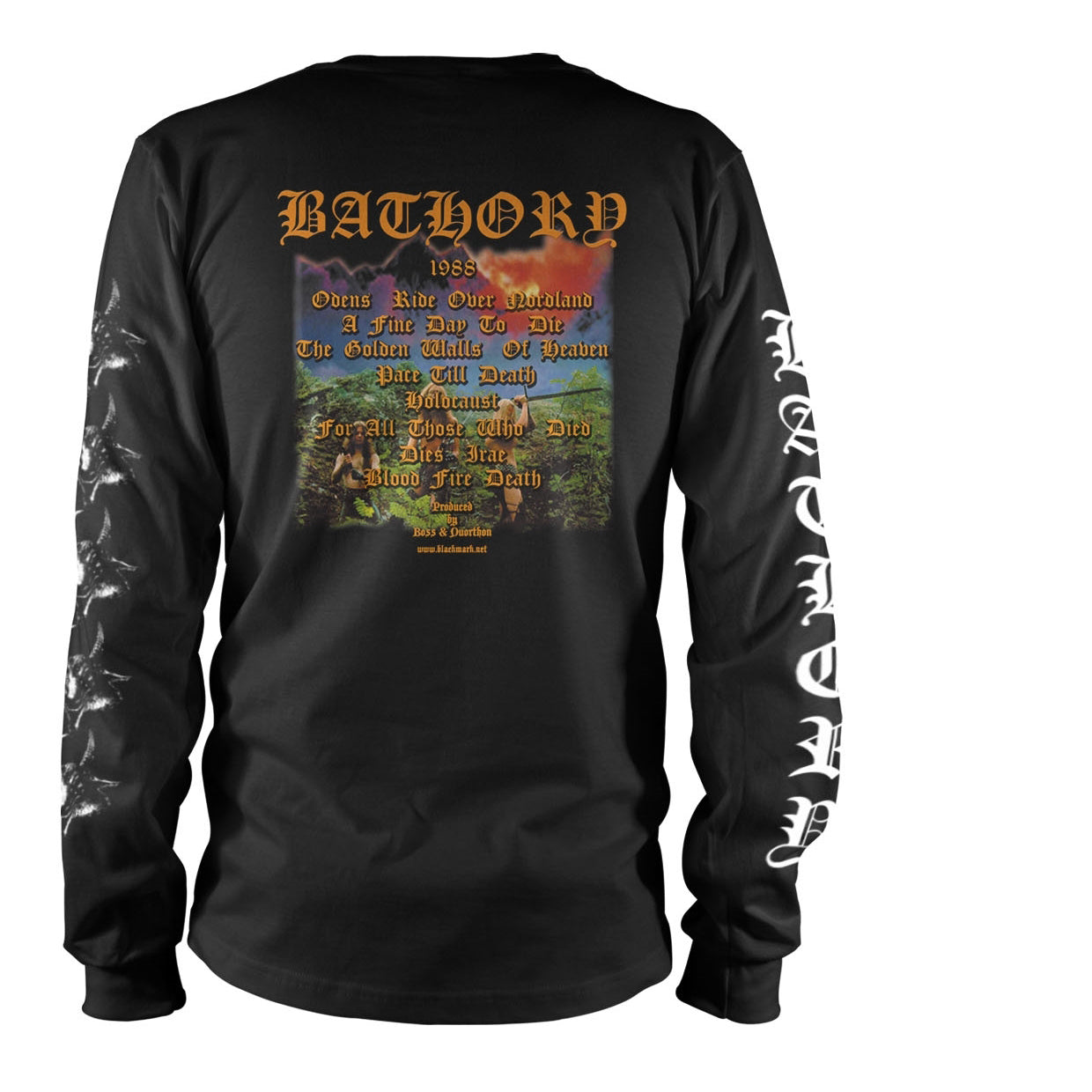 Bathory Blood Fire Death Long Sleeve Back