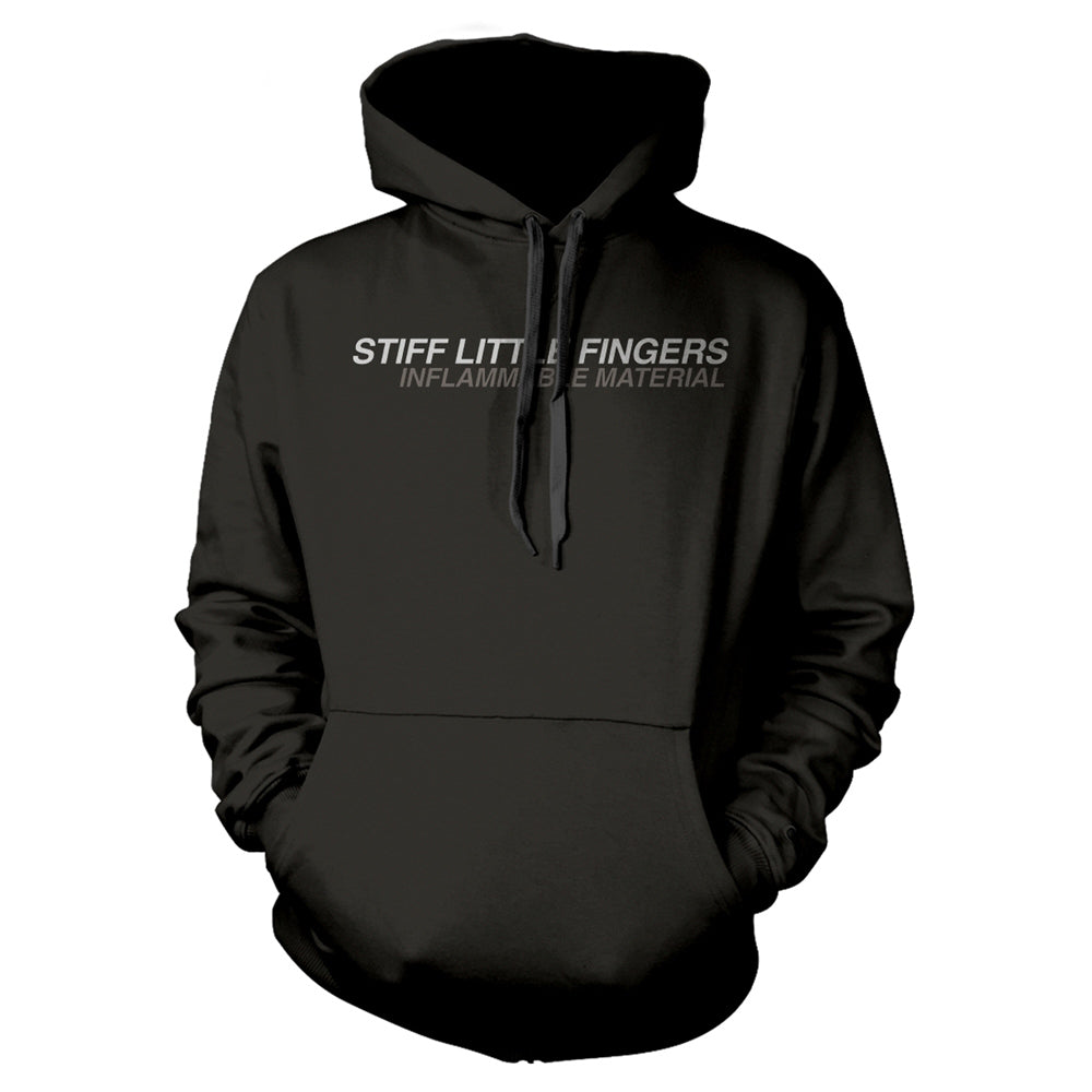 Stiff Little Fingers Inflammable Material Hooded Sweatshirt Front