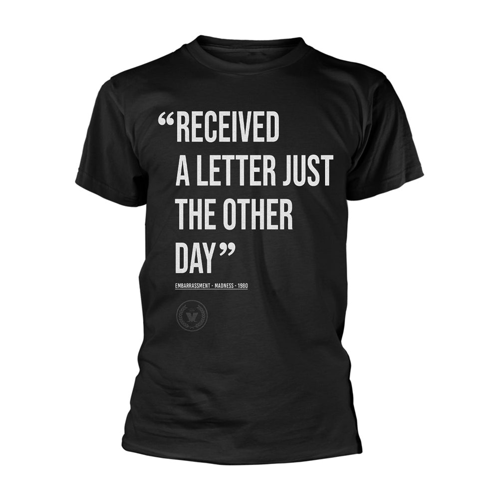 Madness Letter T-shirt Front