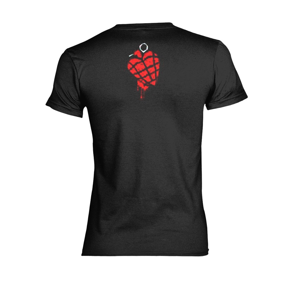 Green Day American Idiot Heart (black) Womens T-shirt Back