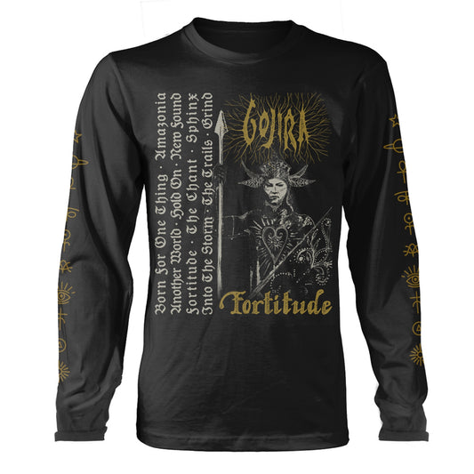 Gojira Fortitude Tracklist (organic Ls) Long Sleeve Front