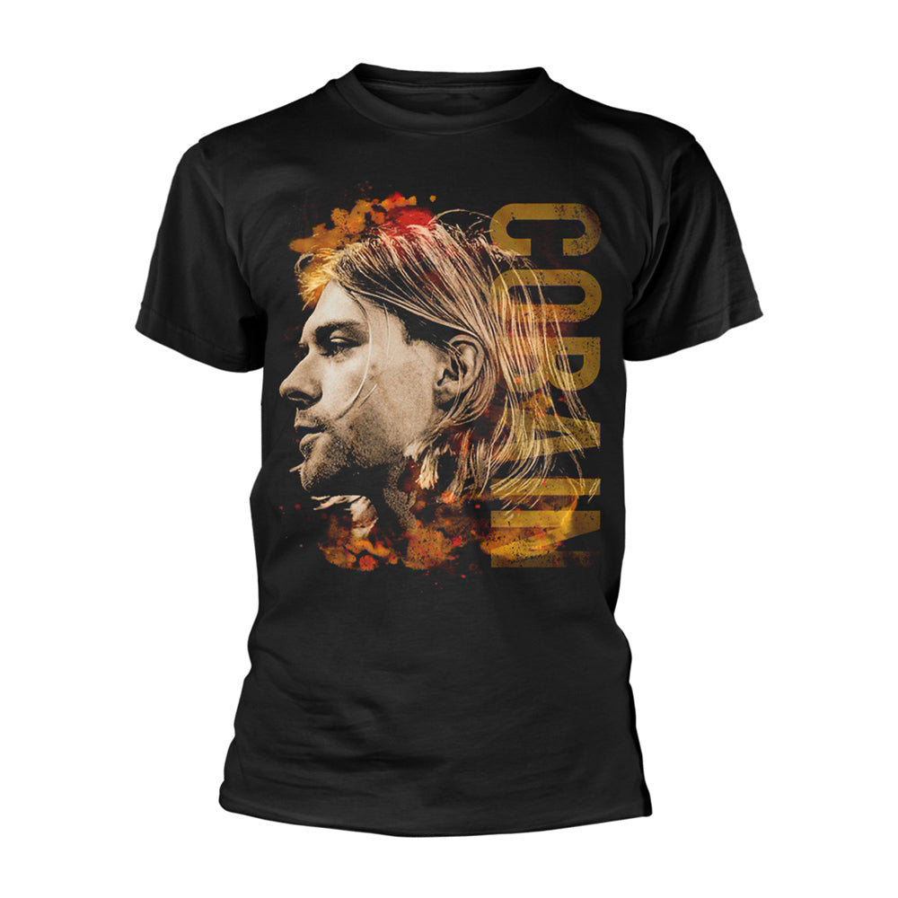 Kurt Cobain Coloured Side View T-shirt Front