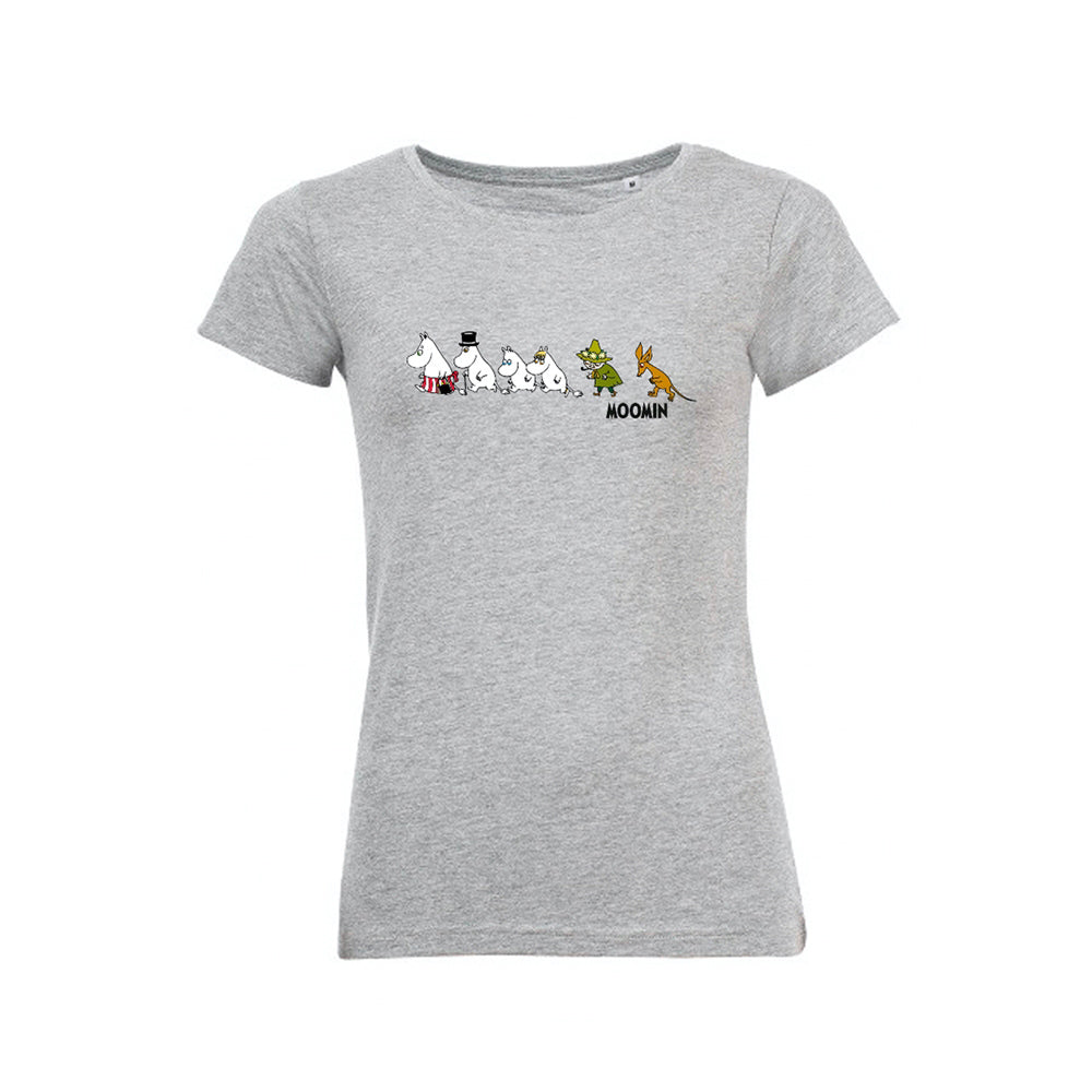 Moomins Trail Ladies (grey) Womens T-shirt Front
