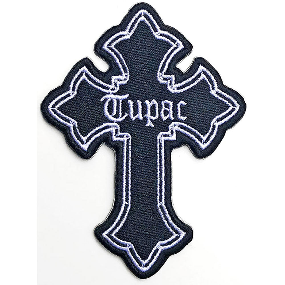 Tupac Cross Woven Patch Front