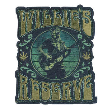 Willie Nelson Willie's Reserve Guitar Embroidered Patch Front