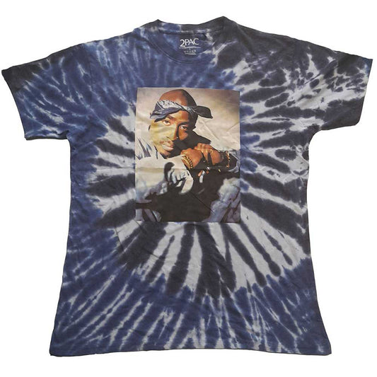 Tupac Photo Swirl T-shirt Front