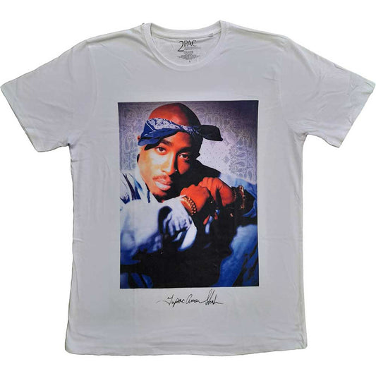 Tupac Blue Bandana T-shirt Front