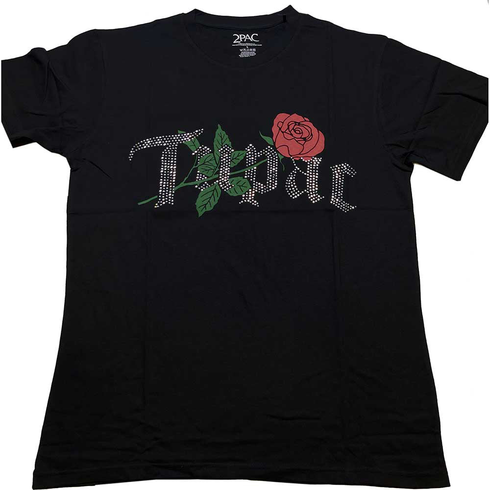 Tupac Rose Logo T-shirt Front