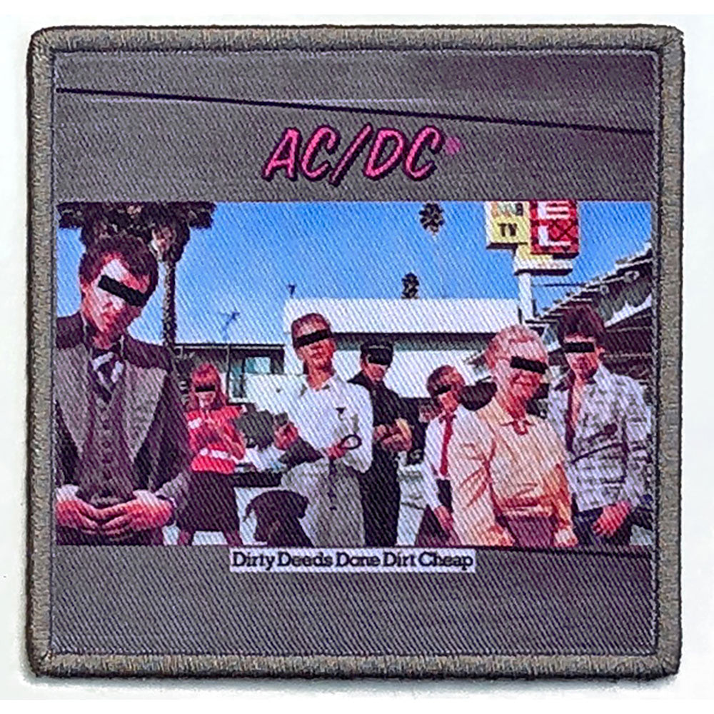 AC/DC Dirty Deeds Done Dirt Cheap Woven Patch Front