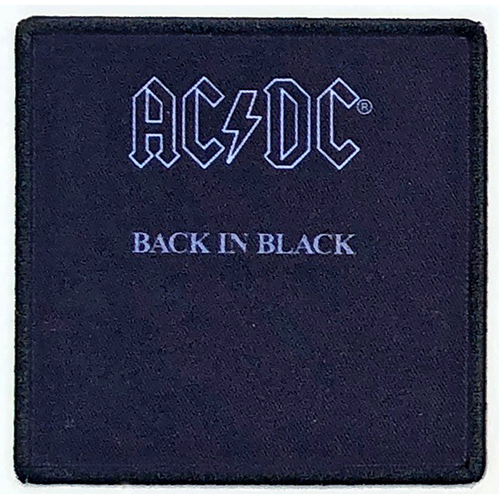 AC/DC Back In Black Woven Patch Front