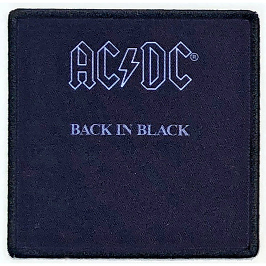 AC/DC Back In Black Woven Patch Front