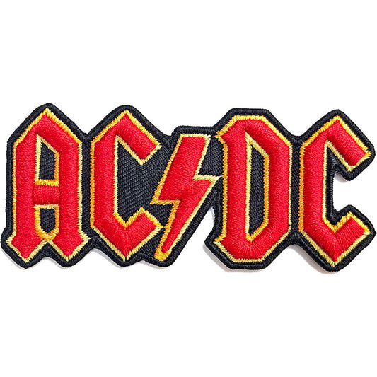 AC/DC Cut Out 3d Logo Woven Patch Front
