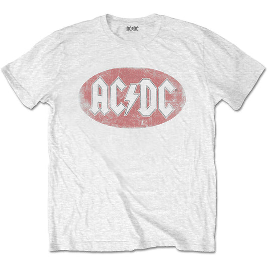 AC/DC Oval Logo Vintage T-shirt Front
