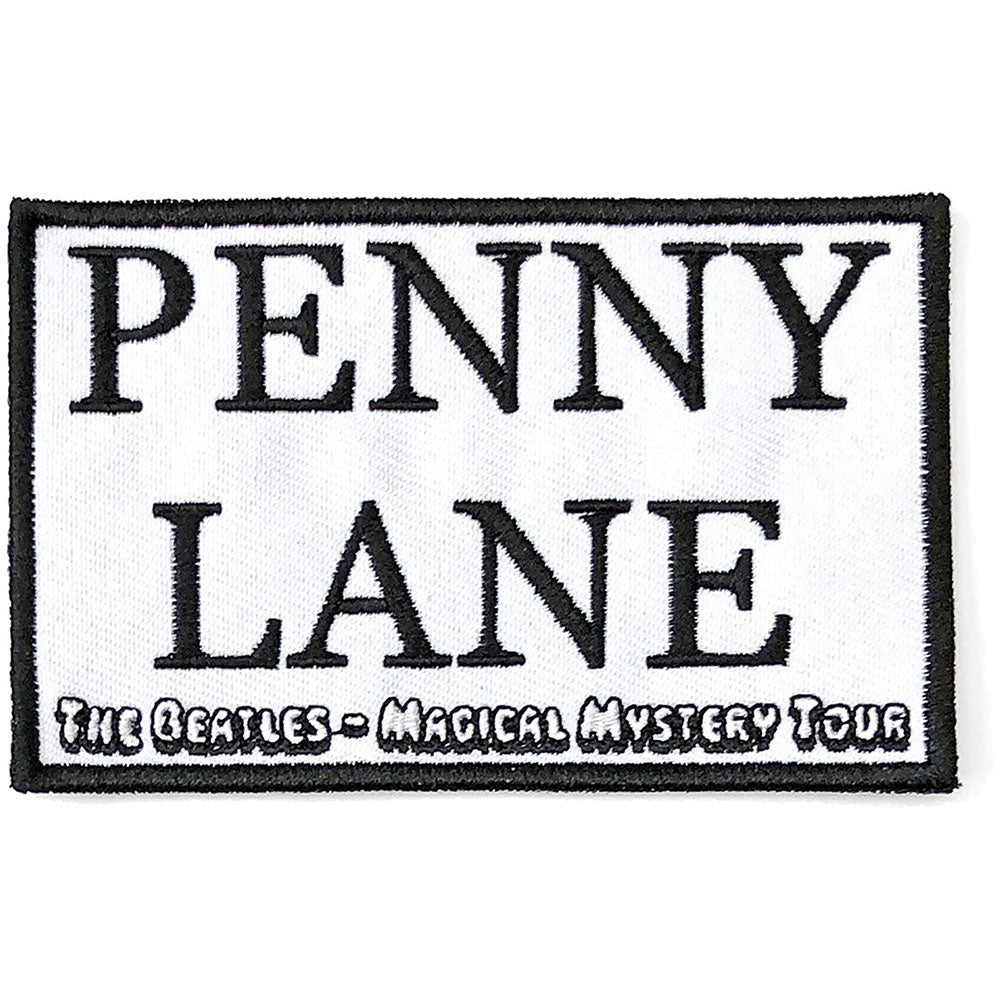 Beatles Penny Lane White Woven Patch Front