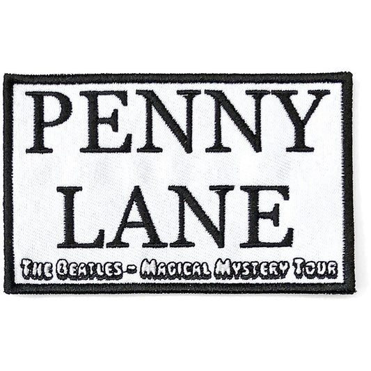 Beatles Penny Lane White Woven Patch Front