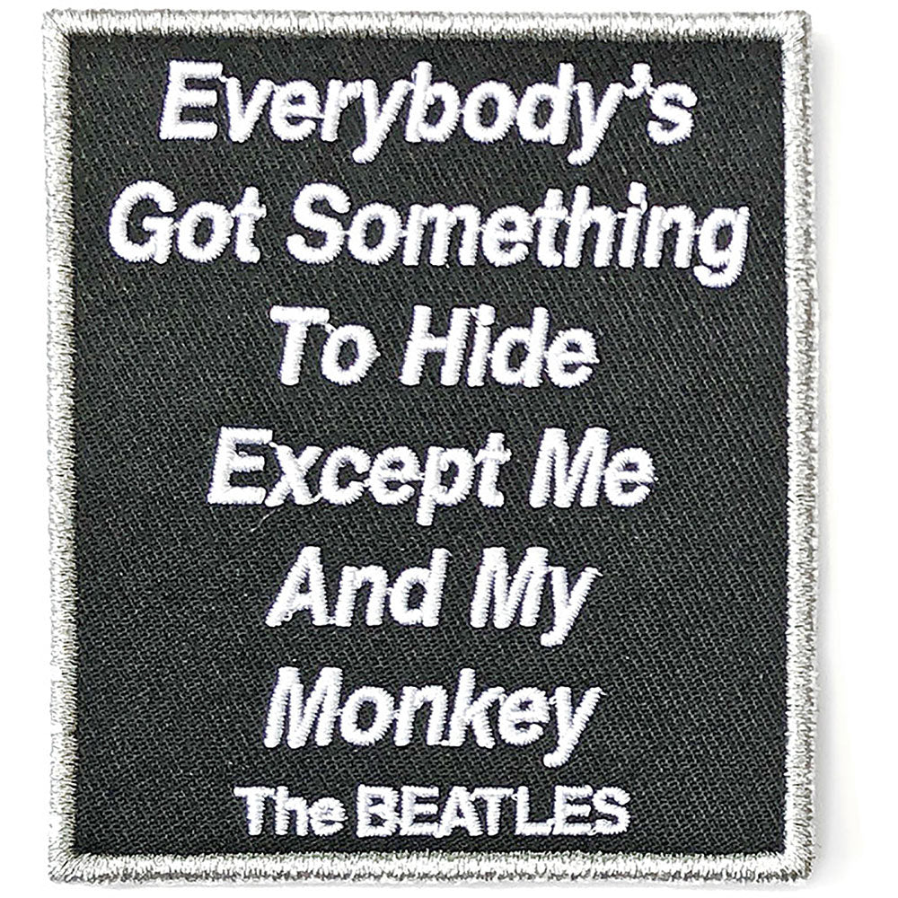 Beatles Everybody's Got Something To Hide Except Me And My Monkey Woven Patch Front