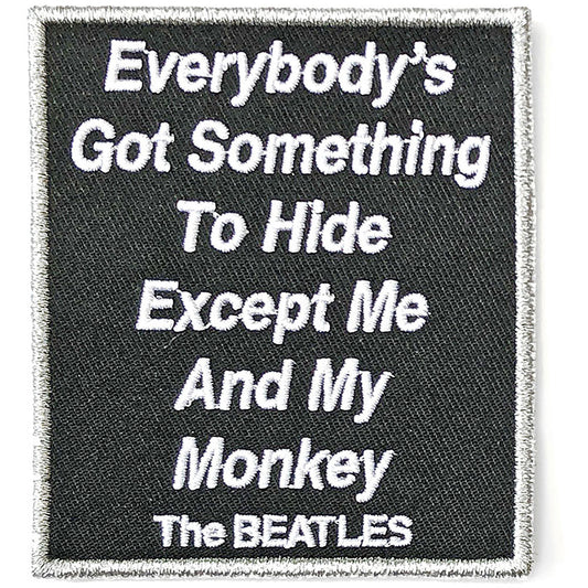 Beatles Everybody's Got Something To Hide Except Me And My Monkey Woven Patch Front