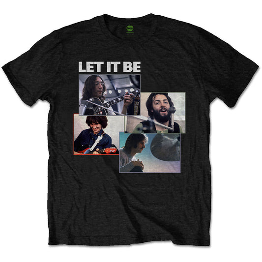 Beatles Let It Be Recording Shots T-shirt Front