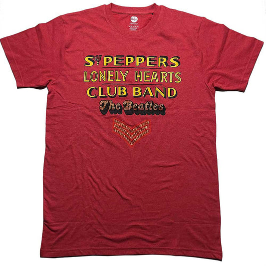 Beatles Sgt Pepper Stacked T-shirt Front