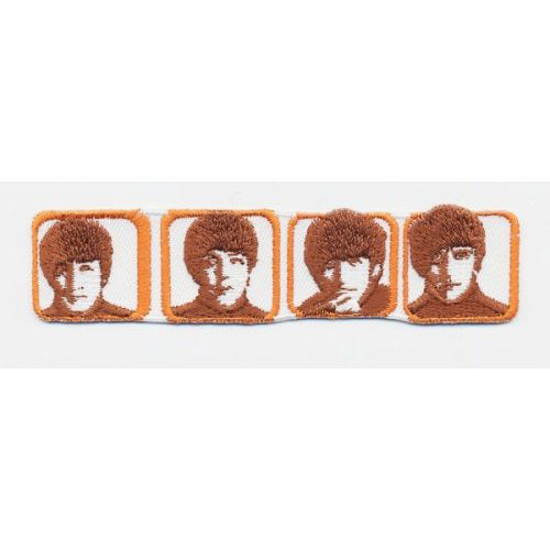 Beatles Heads In Boxes Woven Patch Front