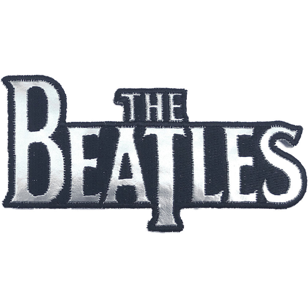Beatles Silver Drop T Logo Woven Patch Front