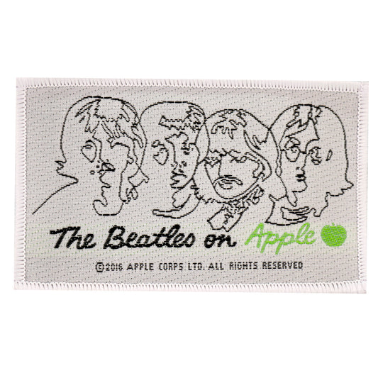 On Apple (black On White) Woven Patch