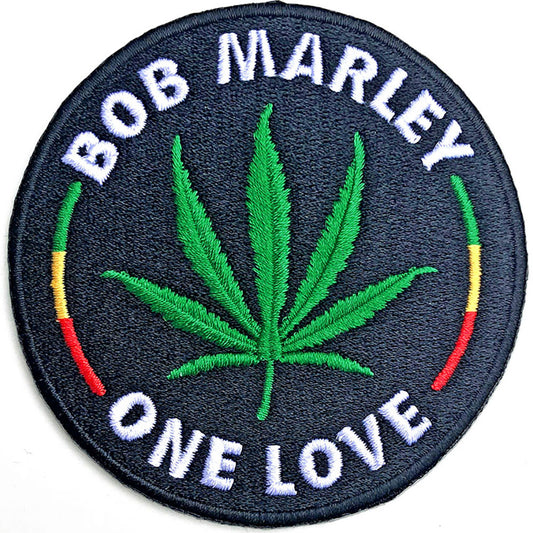 Bob Marley Leaf Woven Patch Front