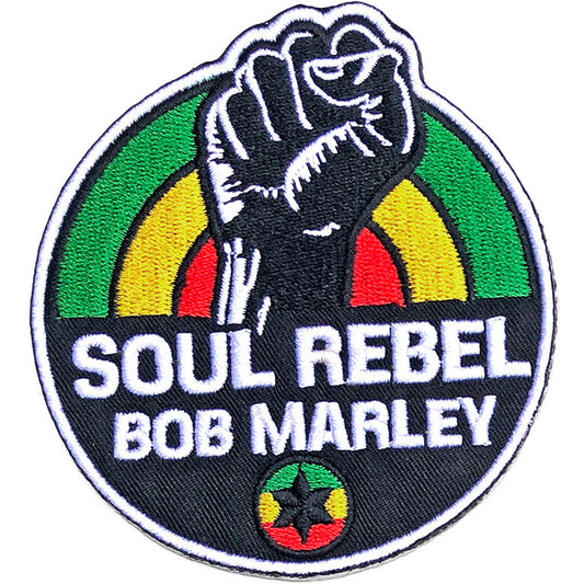Bob Marley Soul Rebel Woven Patch Front
