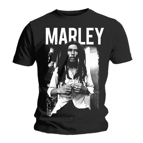 Bob Marley Black & White T-shirt Front