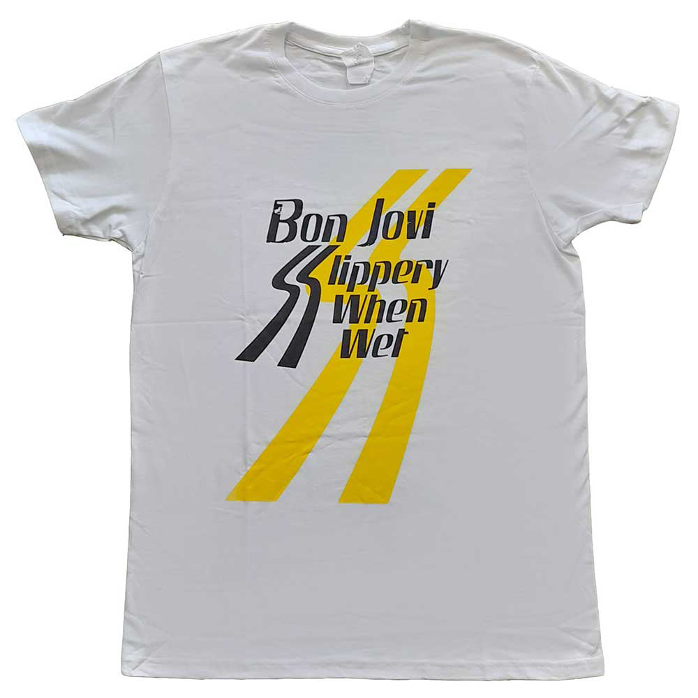 Bon Jovi Slippery When Wet T-shirt Front