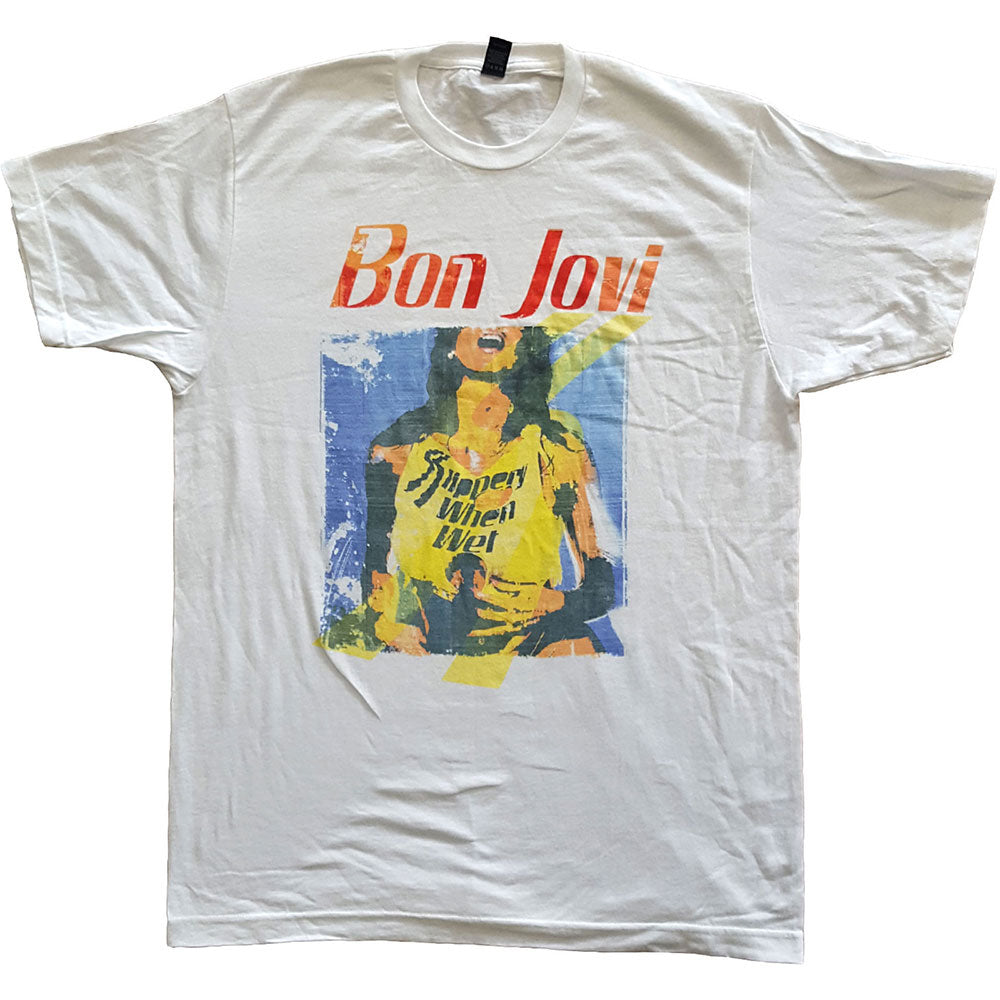 Bon Jovi Slippery When Wet Original Cover T-shirt Front