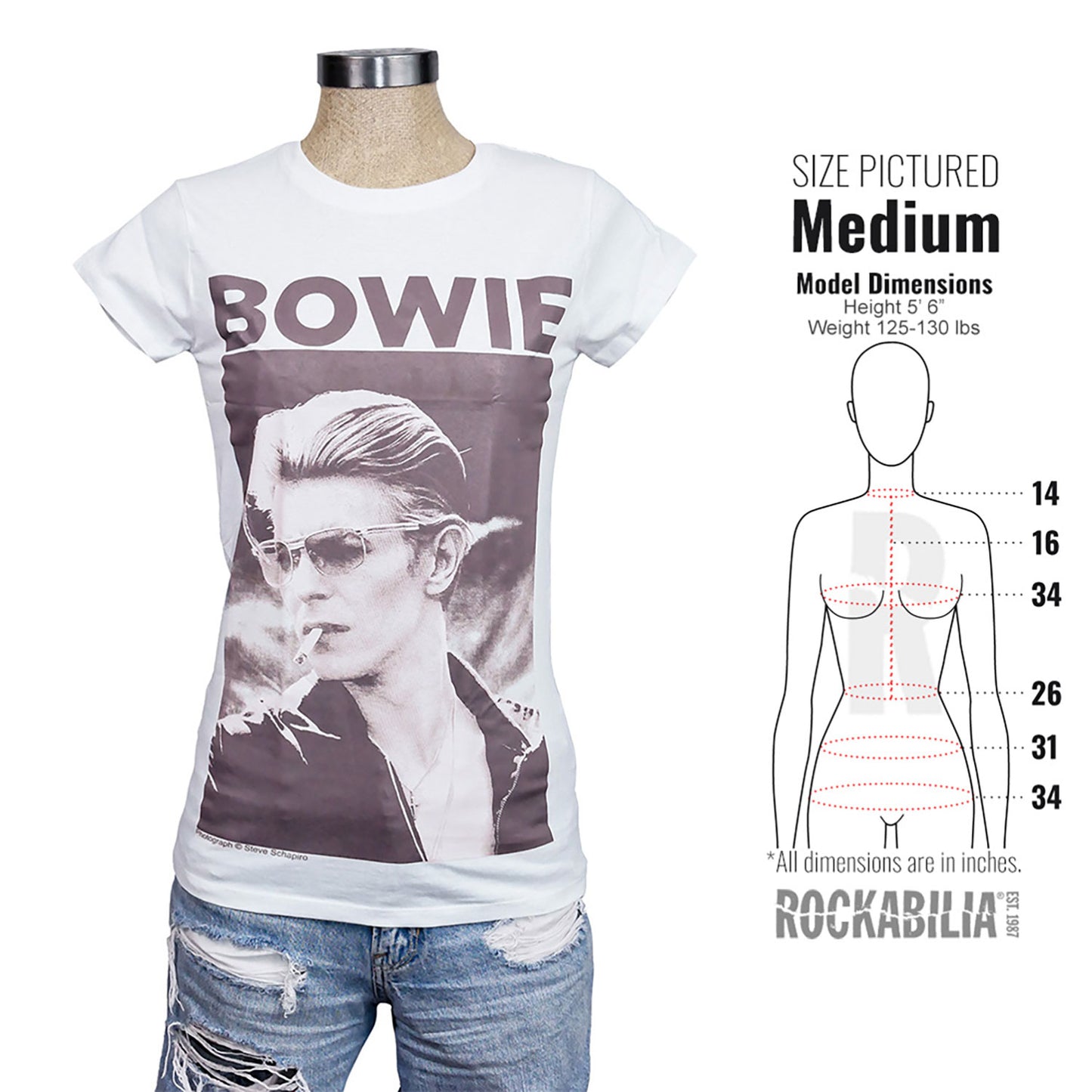David Bowie Smoking Junior Top