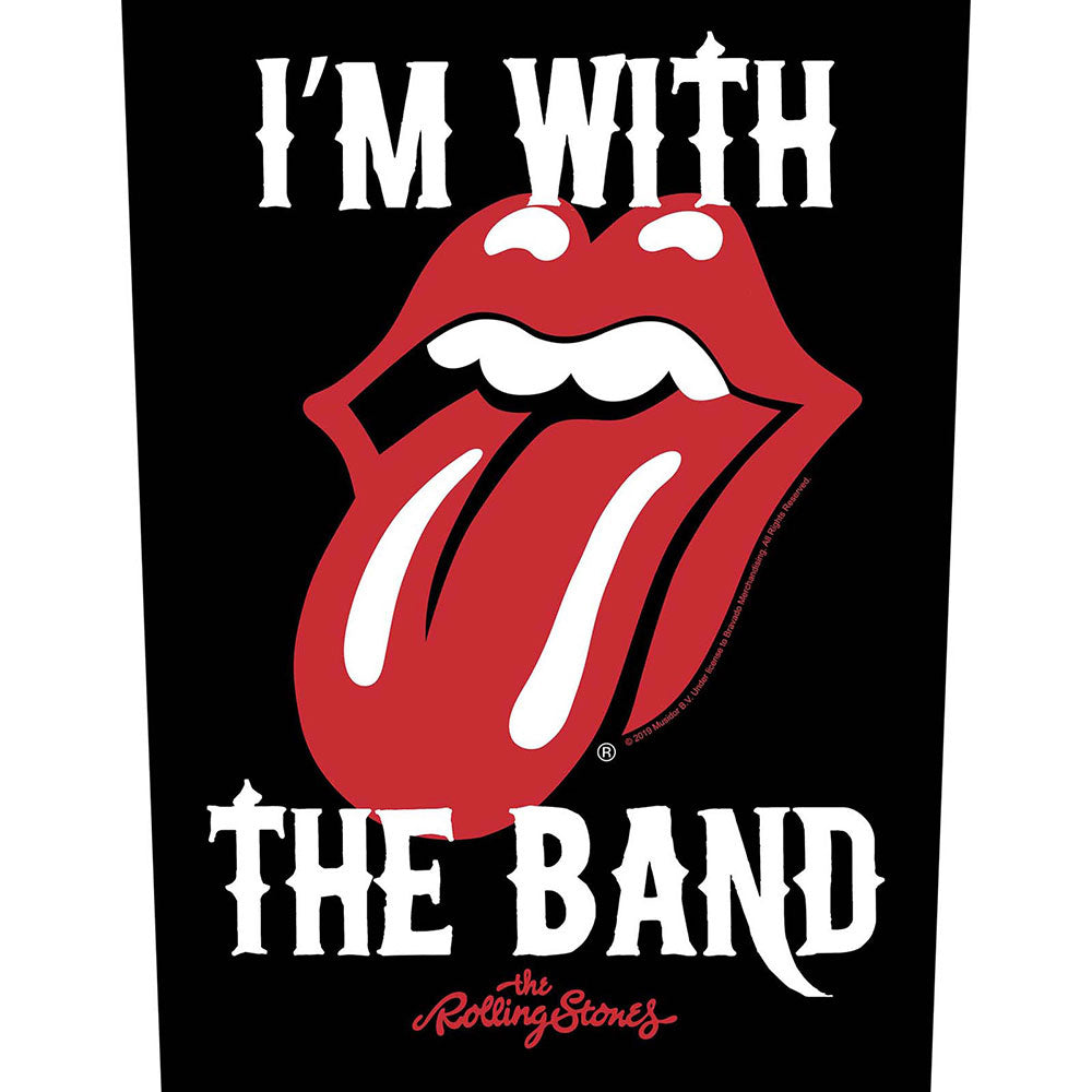 Rolling Stones I'm With The Band Back Patch Front