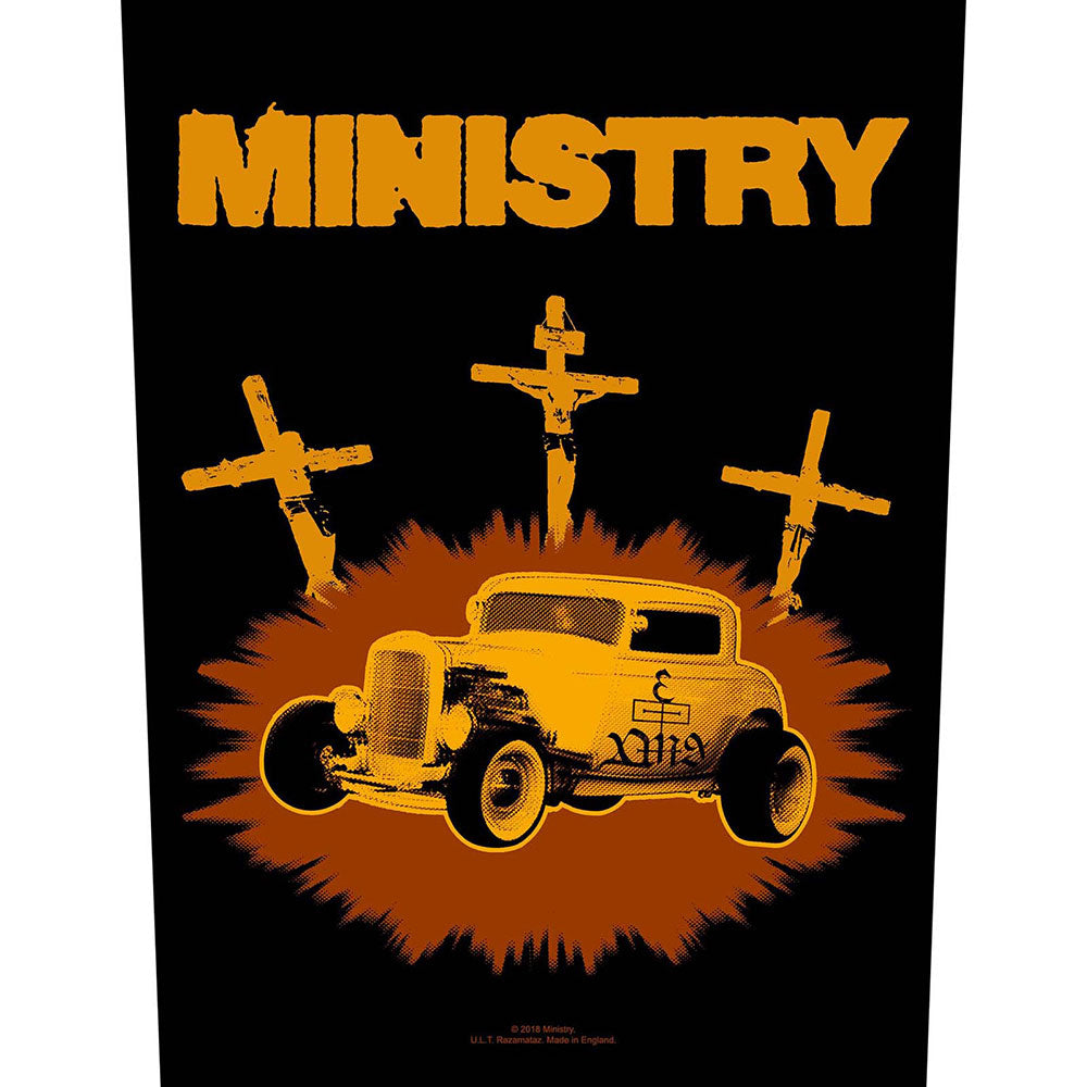 Ministry Jesus Built My Hot-rod Back Patch Front