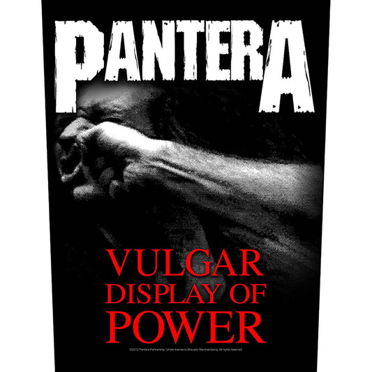 Pantera Vulgar Display Of Power Back Patch Front