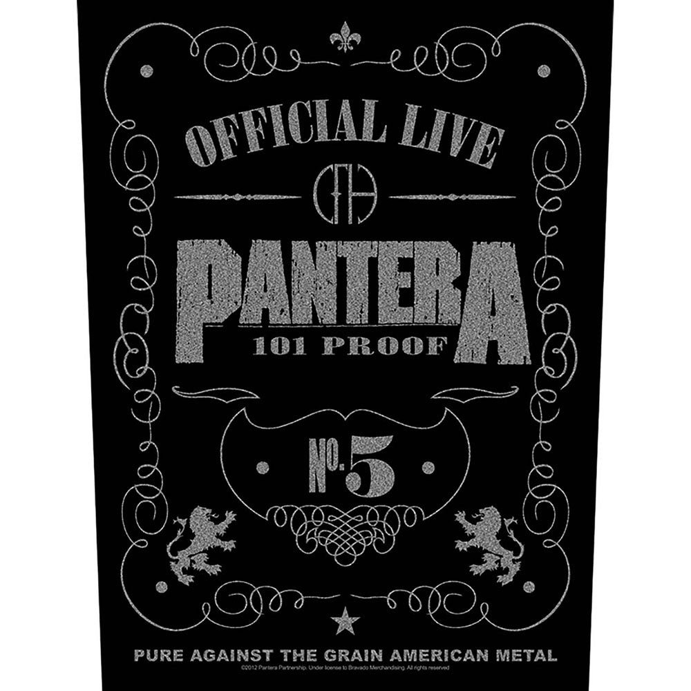 Pantera 101 Proof Back Patch Front