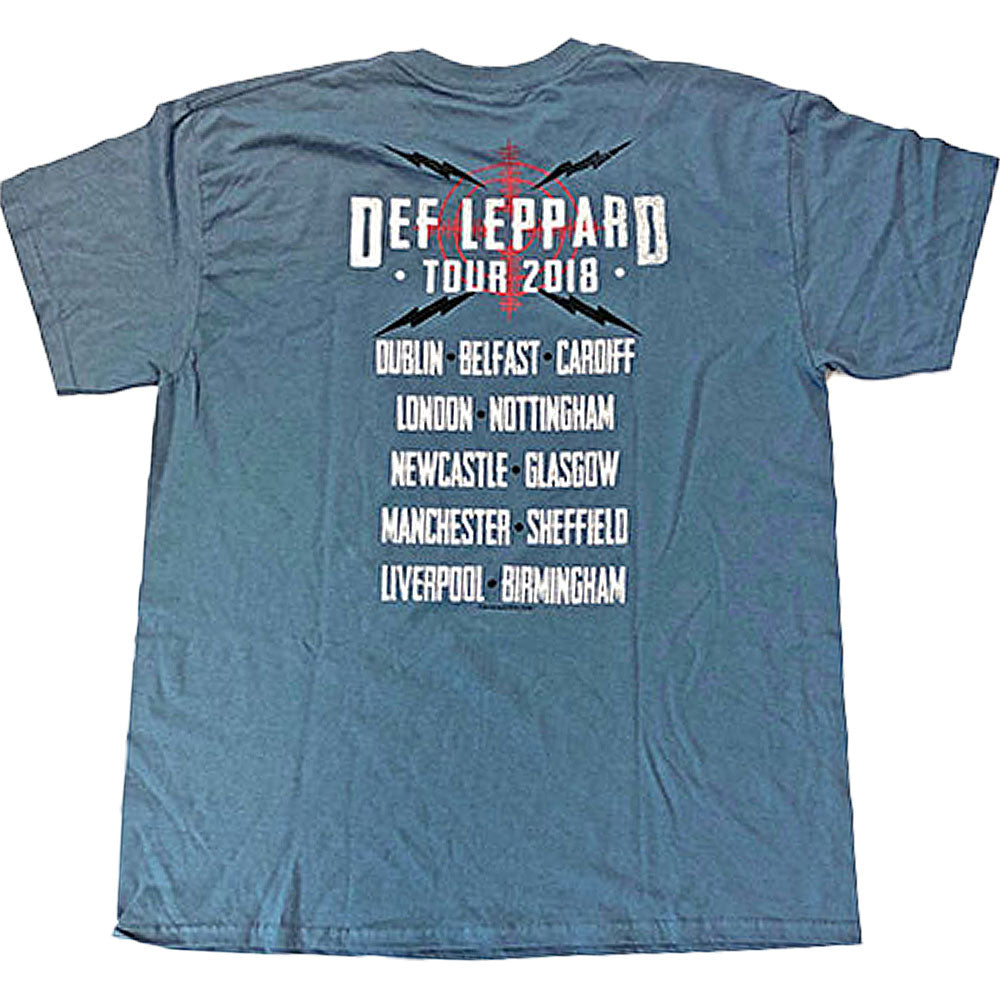 Def Leppard 2018 Tour Union Jack T-shirt Back