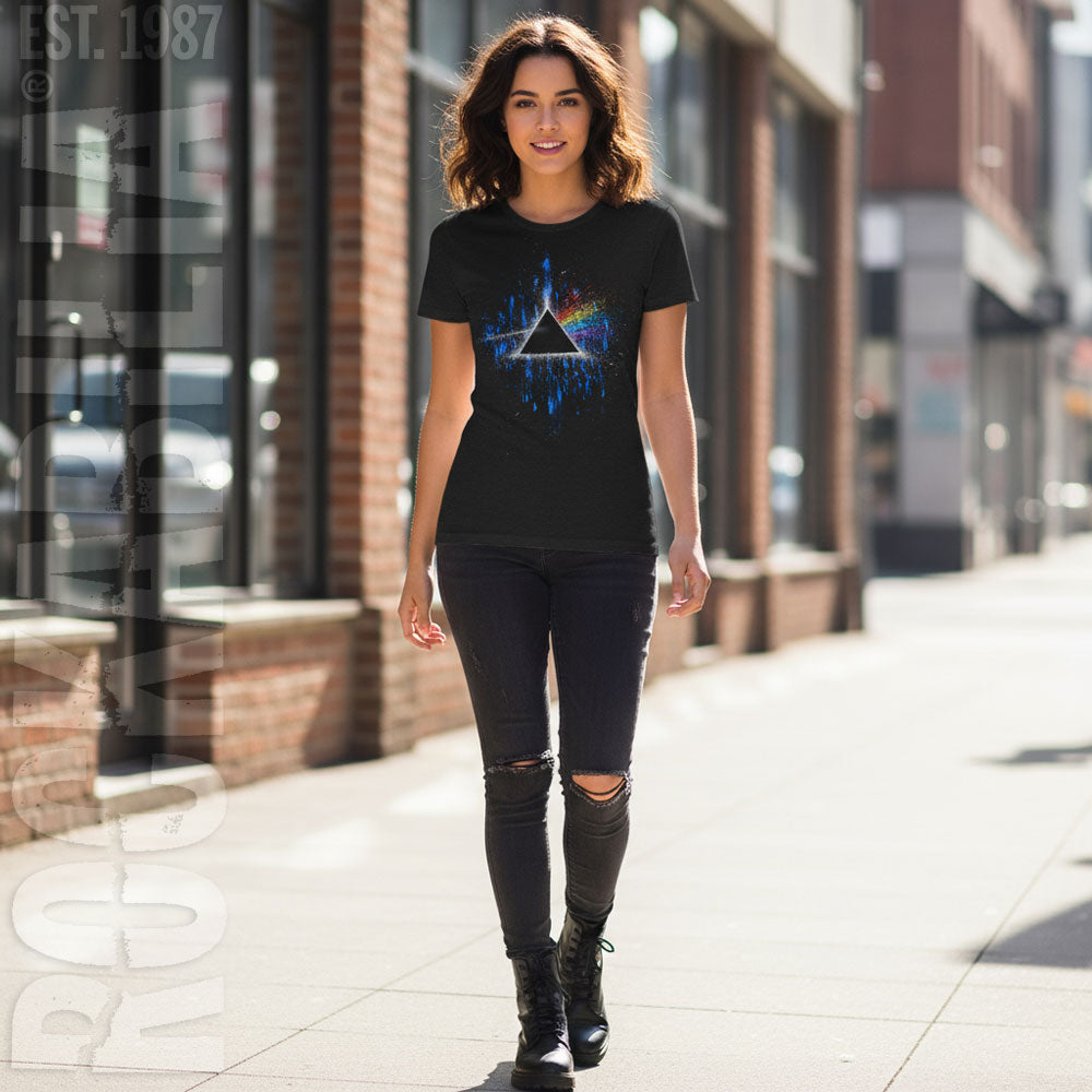 Dark Side Of The Moon Blue Splatter Junior Top