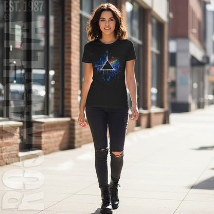 Dark Side Of The Moon Blue Splatter Junior Top