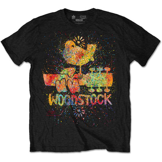 Woodstock Splatter T-shirt Front