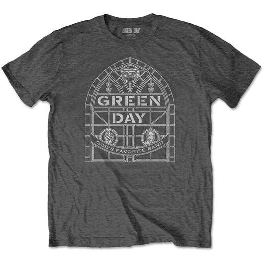 Green Day Stained Glass Arch T-shirt Front