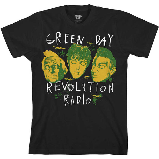 Green Day Scribble Mask T-shirt Front