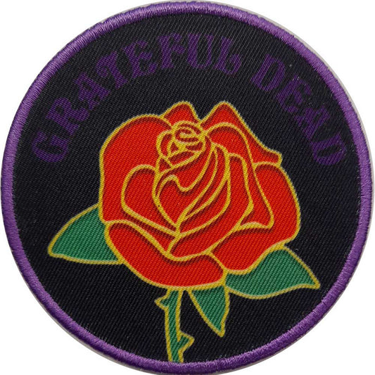 Grateful Dead Rose Woven Patch Front