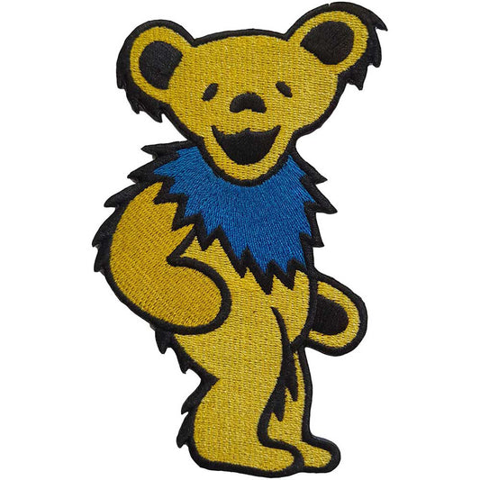 Grateful Dead Yellow Dancing Bear Woven Patch Front