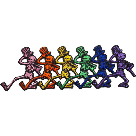 Grateful Dead Dancing Skeletons Woven Patch Front