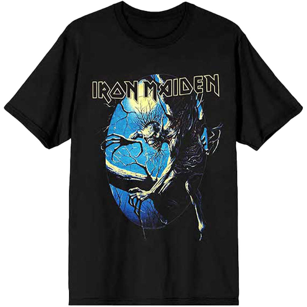 Iron Maiden Fear Of The Dark Oval Eddie Moon T-shirt Front