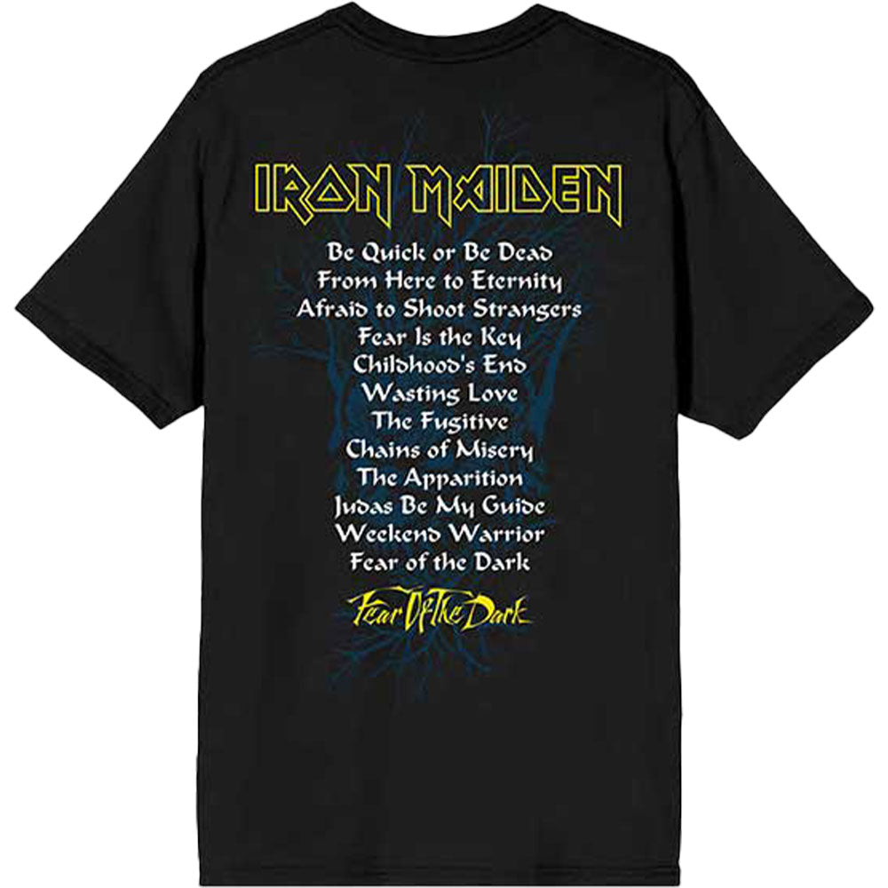 Iron Maiden Fear Of The Dark Album Tracklisting T-shirt Back