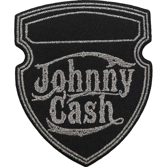 Johnny Cash Metallic Shield Woven Patch Front