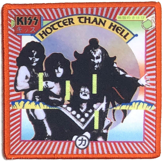KISS Hotter Than Hell Woven Patch Front