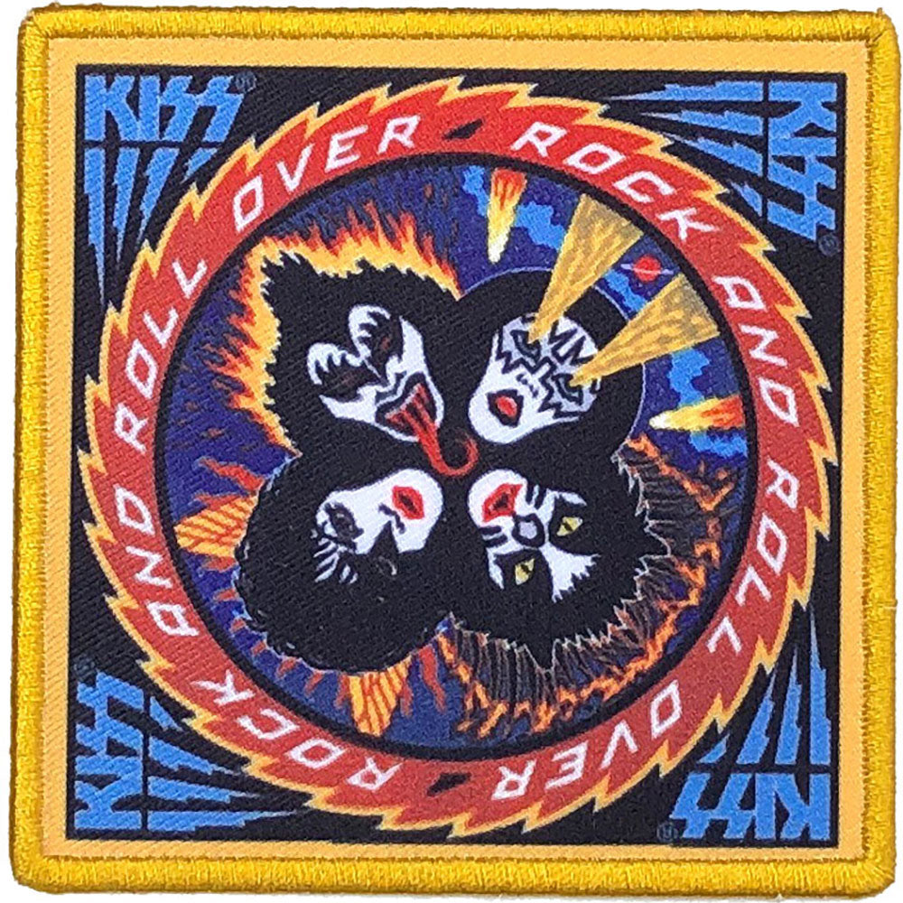 KISS Rock & Roll Over Woven Patch Front